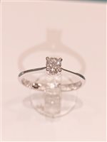 Anello L'Orafo Artigiano Donna solitario in Oro bianco Diamante 0.20 Ct SOLITARIO020 - SOLITARIO020